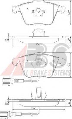 A.B.S. 37426 OE - Bremžu uzliku kompl., Disku bremzes www.autospares.lv