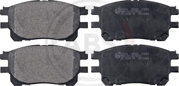 A.B.S. 37421 - Brake Pad Set, disc brake www.autospares.lv