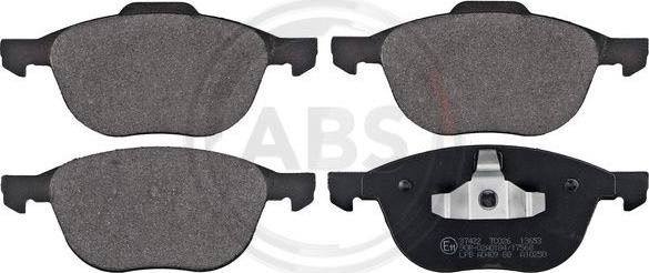 A.B.S. 37422 - Brake Pad Set, disc brake www.autospares.lv