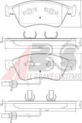 A.B.S. 37427 OE - Bremžu uzliku kompl., Disku bremzes www.autospares.lv