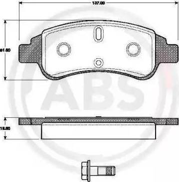 A.B.S. 37476 - Bremžu uzliku kompl., Disku bremzes www.autospares.lv