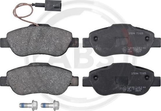 A.B.S. 37594 - Brake Pad Set, disc brake www.autospares.lv