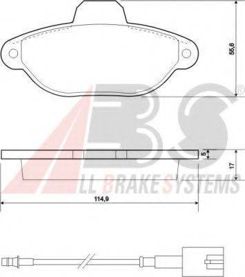 A.B.S. 37595 OE - Brake Pad Set, disc brake www.autospares.lv