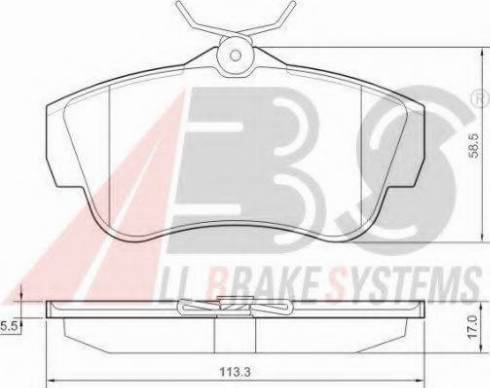 A.B.S. 37590 OE - Bremžu uzliku kompl., Disku bremzes www.autospares.lv