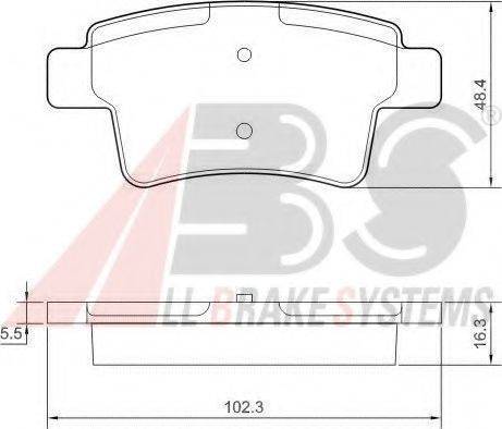 A.B.S. 37597 OE - Bremžu uzliku kompl., Disku bremzes www.autospares.lv