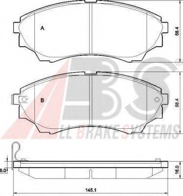 A.B.S. 37540 OE - Bremžu uzliku kompl., Disku bremzes www.autospares.lv