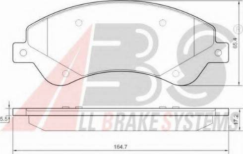 A.B.S. 37559 OE - Bremžu uzliku kompl., Disku bremzes www.autospares.lv