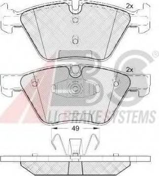 A.B.S. 37551 OE - Bremžu uzliku kompl., Disku bremzes www.autospares.lv