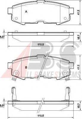 A.B.S. 37569 OE - Bremžu uzliku kompl., Disku bremzes www.autospares.lv