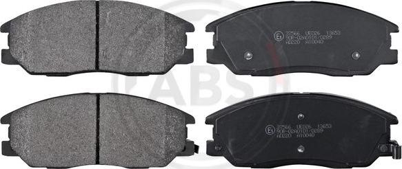 A.B.S. 37566 - Brake Pad Set, disc brake www.autospares.lv