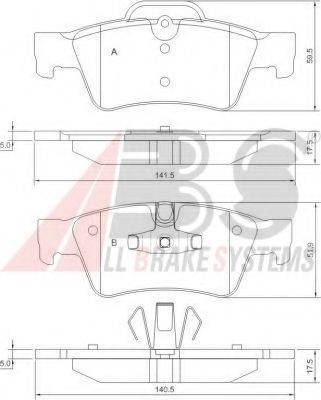 A.B.S. 37509 OE - Bremžu uzliku kompl., Disku bremzes www.autospares.lv