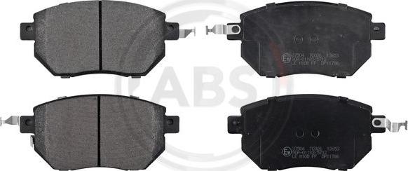 A.B.S. 37504 - Brake Pad Set, disc brake www.autospares.lv