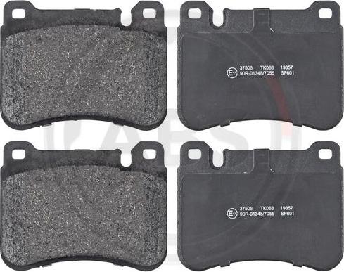 A.B.S. 37506 - Brake Pad Set, disc brake www.autospares.lv