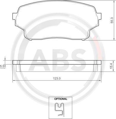 A.B.S. 37503 - Тормозные колодки, дисковые, комплект www.autospares.lv