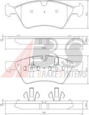 A.B.S. 37507 OE - Bremžu uzliku kompl., Disku bremzes www.autospares.lv