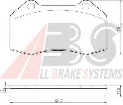 A.B.S. 37519 OE - Bremžu uzliku kompl., Disku bremzes www.autospares.lv