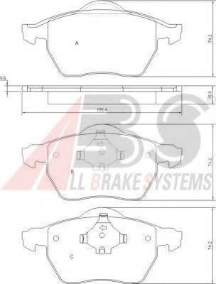 A.B.S. 37514 OE - Brake Pad Set, disc brake www.autospares.lv