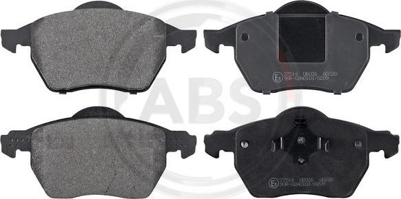 A.B.S. 37514 - Brake Pad Set, disc brake www.autospares.lv