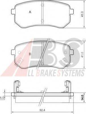 A.B.S. 37515 OE - Bremžu uzliku kompl., Disku bremzes www.autospares.lv