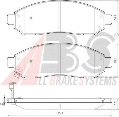 A.B.S. 37518 OE - Bremžu uzliku kompl., Disku bremzes www.autospares.lv