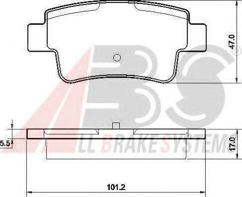 A.B.S. 37513 OE - Bremžu uzliku kompl., Disku bremzes www.autospares.lv