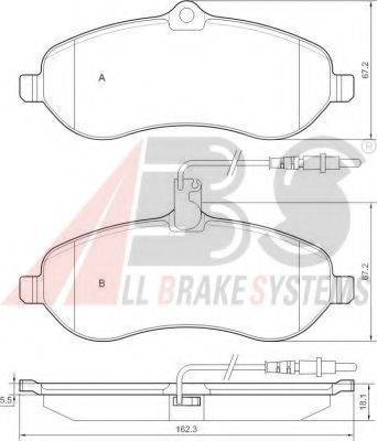 A.B.S. 37589 OE - Bremžu uzliku kompl., Disku bremzes www.autospares.lv