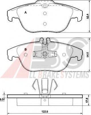 A.B.S. 37585 OE - Bremžu uzliku kompl., Disku bremzes www.autospares.lv