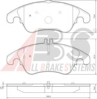 A.B.S. 37586 OE - Bremžu uzliku kompl., Disku bremzes autospares.lv