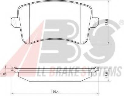 A.B.S. 37588 OE - Bremžu uzliku kompl., Disku bremzes www.autospares.lv