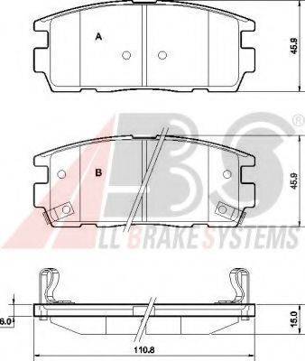 A.B.S. 37583 OE - Bremžu uzliku kompl., Disku bremzes autospares.lv