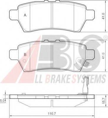 A.B.S. 37536 OE - Bremžu uzliku kompl., Disku bremzes www.autospares.lv