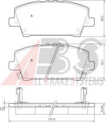 A.B.S. 37529 OE - Bremžu uzliku kompl., Disku bremzes www.autospares.lv