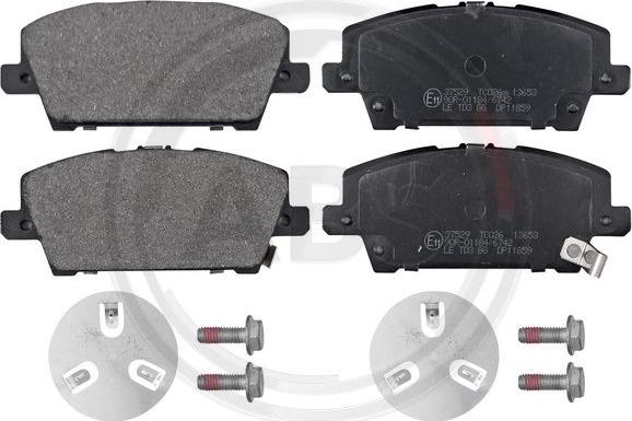 A.B.S. 37529 - Brake Pad Set, disc brake www.autospares.lv