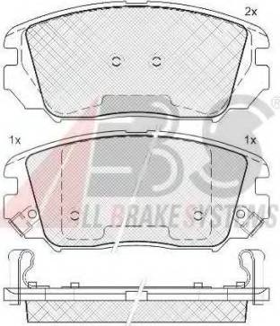 A.B.S. 37525 OE - Bremžu uzliku kompl., Disku bremzes www.autospares.lv