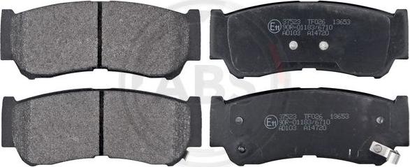 A.B.S. 37523 - Brake Pad Set, disc brake www.autospares.lv