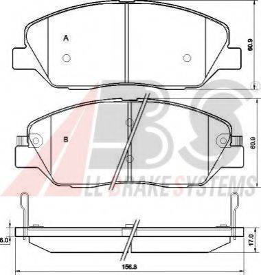 A.B.S. 37522 OE - Bremžu uzliku kompl., Disku bremzes www.autospares.lv