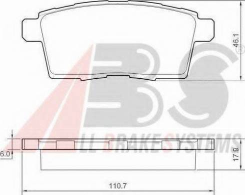 A.B.S. 37644 OE - Bremžu uzliku kompl., Disku bremzes www.autospares.lv