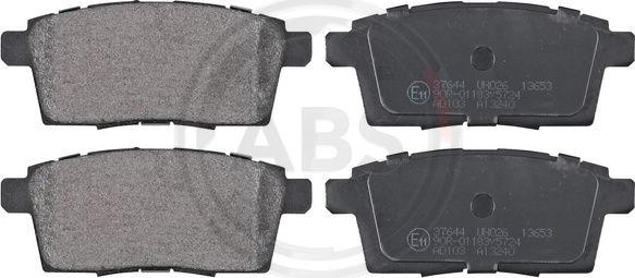 A.B.S. 37644 - Brake Pad Set, disc brake www.autospares.lv