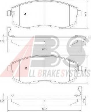 A.B.S. 37648 OE - Bremžu uzliku kompl., Disku bremzes www.autospares.lv