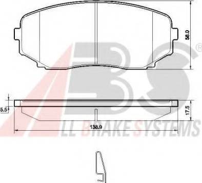 A.B.S. 37643 OE - Bremžu uzliku kompl., Disku bremzes www.autospares.lv