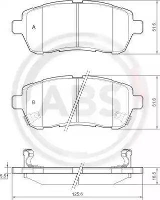 A.B.S. 37656 - Тормозные колодки, дисковые, комплект www.autospares.lv