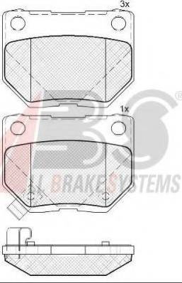 A.B.S. 37661 OE - Bremžu uzliku kompl., Disku bremzes autospares.lv