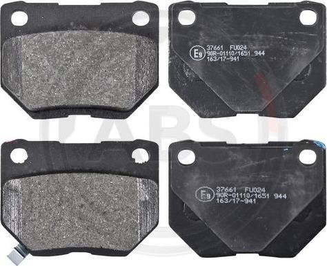 A.B.S. 37661 - Brake Pad Set, disc brake www.autospares.lv