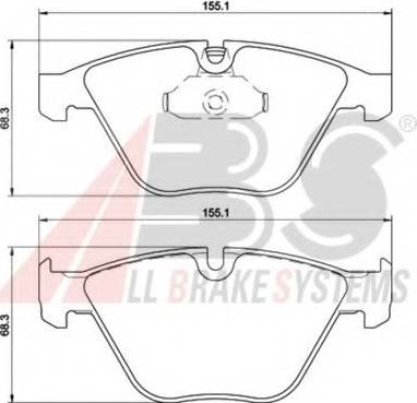 A.B.S. 37667 OE - Bremžu uzliku kompl., Disku bremzes www.autospares.lv