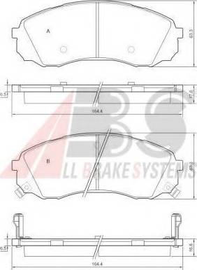 A.B.S. 37618 OE - Bremžu uzliku kompl., Disku bremzes www.autospares.lv