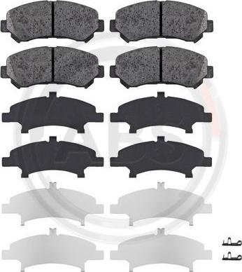 A.B.S. 37625 - Brake Pad Set, disc brake www.autospares.lv