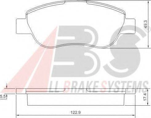 A.B.S. 37623 OE - Bremžu uzliku kompl., Disku bremzes www.autospares.lv