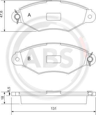 A.B.S. 37040 - Bremžu uzliku kompl., Disku bremzes autospares.lv