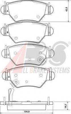 A.B.S. 37059 OE - Bremžu uzliku kompl., Disku bremzes www.autospares.lv