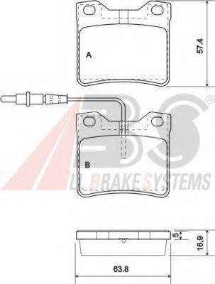 A.B.S. 37009 OE - Bremžu uzliku kompl., Disku bremzes www.autospares.lv